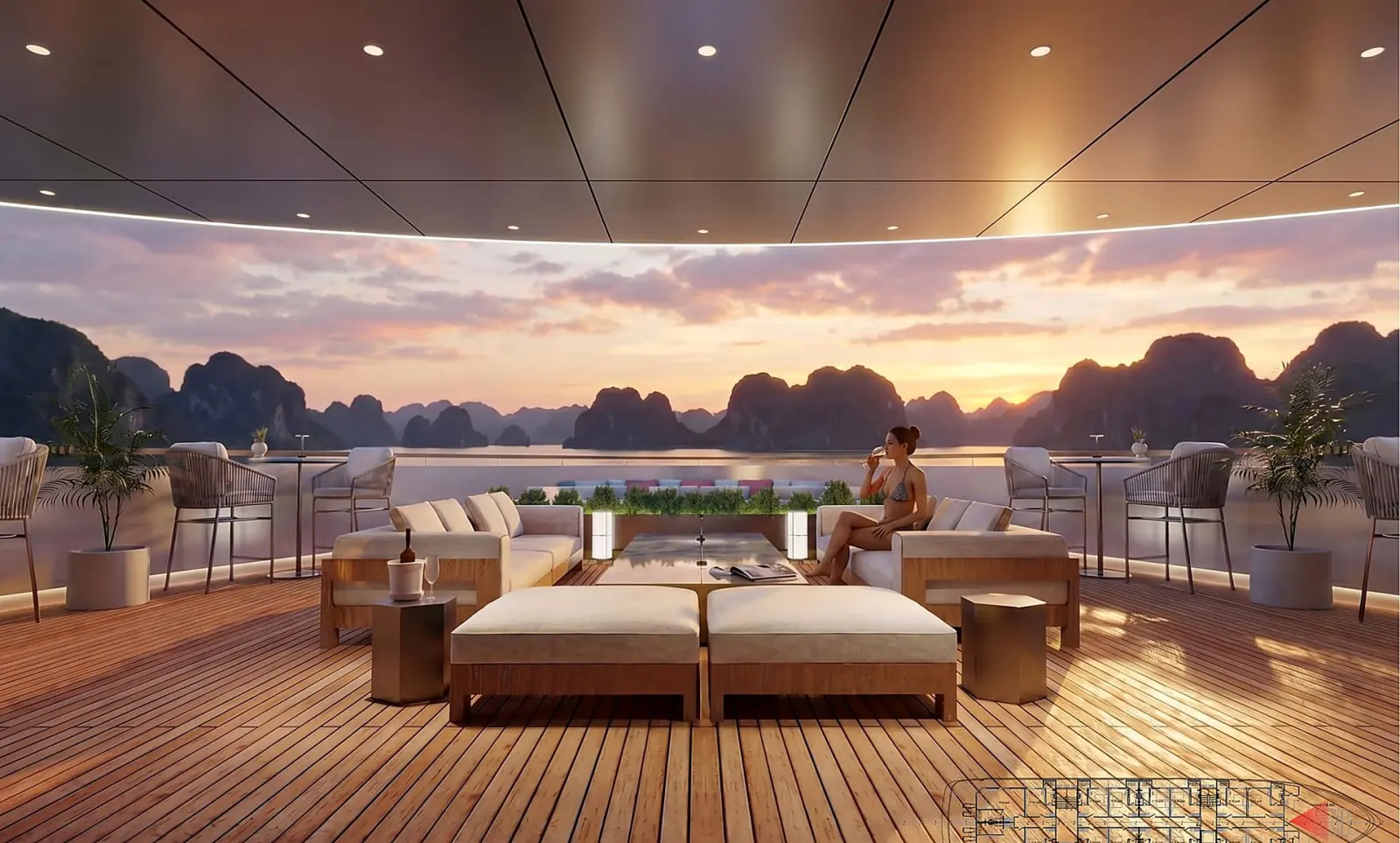 Chronos Cruise deck terrace