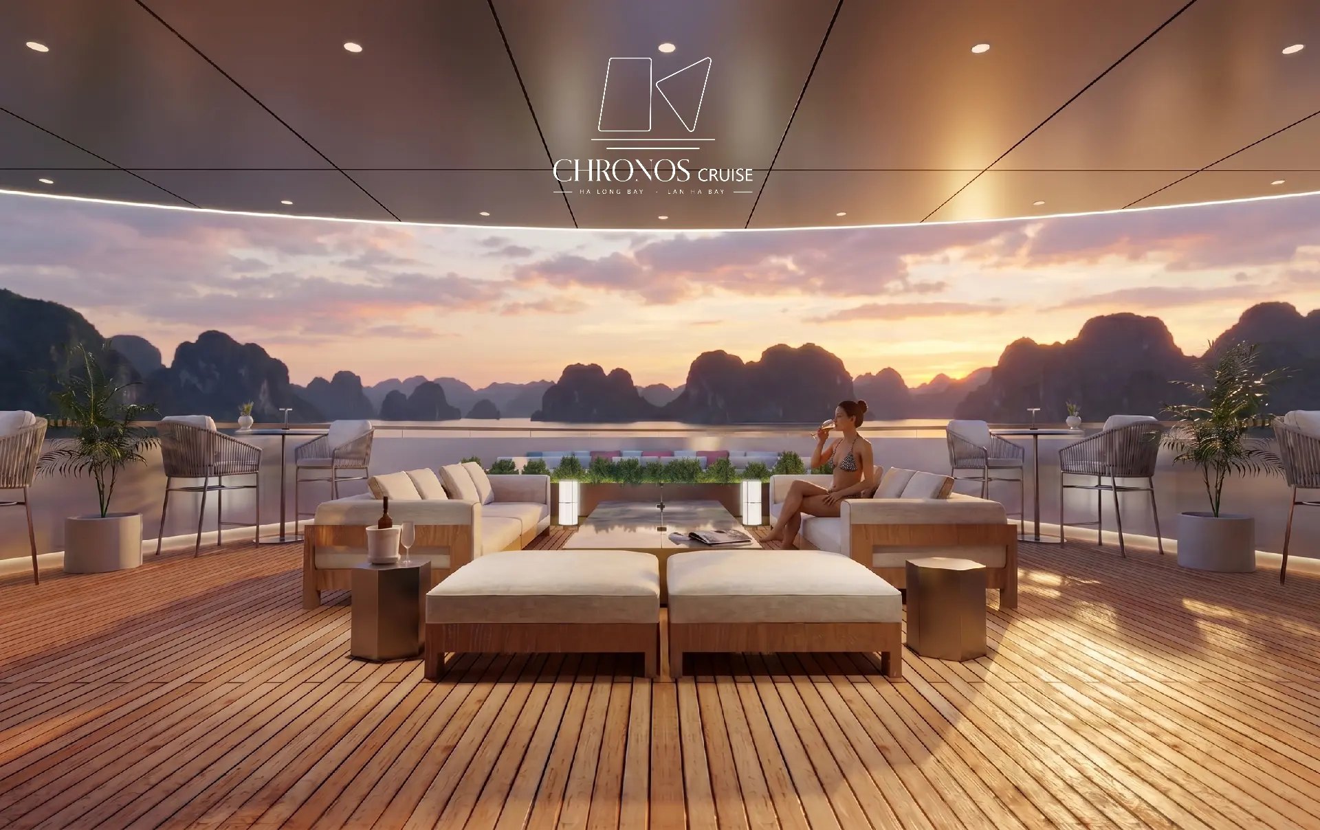 Terrace Chill Club — boong tàu lúc hoàng hôn